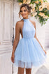 'Oriana' Halter Neck Backless Dress - Celes Fashion